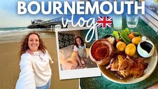 Solo Staycation Vlog 🇬🇧 Bournemouth Town & Beach 🌊 Sunday Roast, Shopping, Cinema Date & Wild Ad 💖