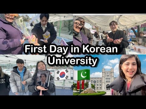 🇰🇷🇵🇰first Day In Korean University Kdrama Style | Vlog 💜