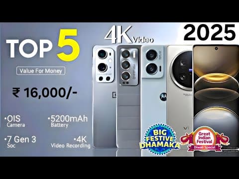 Top 5 Best 5g Phone Under 16000 | Best Phone Under 15000 5g 2025 | Flipkart Big Diwali Sale 2025