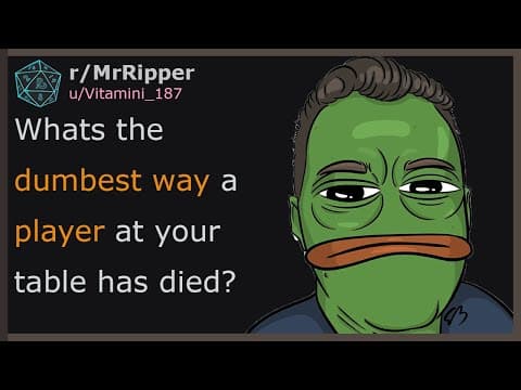 Dm‘s, Whats The Dumbest Way A Player At Your Table Has Died? #dnd
