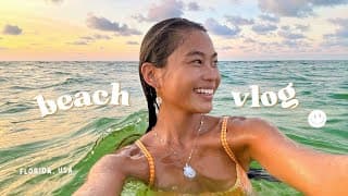 Come To The Beach With Me ◡̈ | Roller Skating, Sunset Swim, & Seashells
