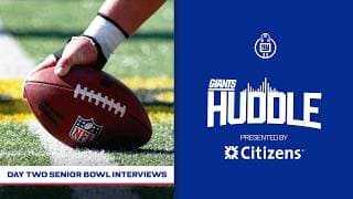 Senior Bowl Interviews: Malachi Fields,  Romello Height & More | Giants Huddle | New York Giants