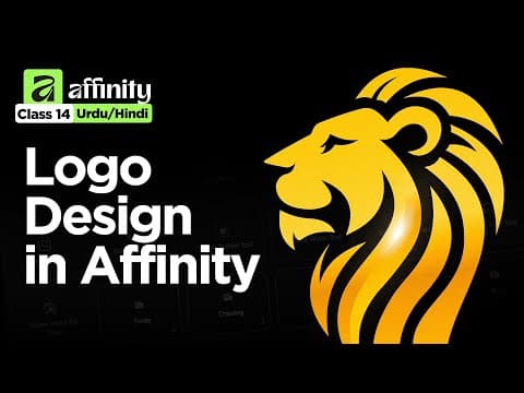 Lion Logo Design Tutorial Step By Step Affinity Tutorial - Class 14