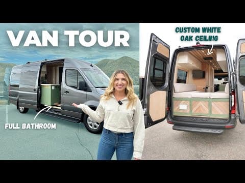 Tour This Cozy Sprinter Van With Bathroom & Tv Setup