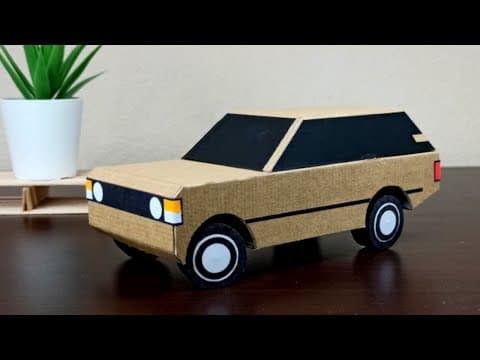 Cardboard Range Rover (1970's Classic) Diy With Special Steering Mechanism.