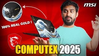 Hand-crafted Gold Painted Laptops, New Hand-held Consoles & More : Msi Laptop Computex 2025