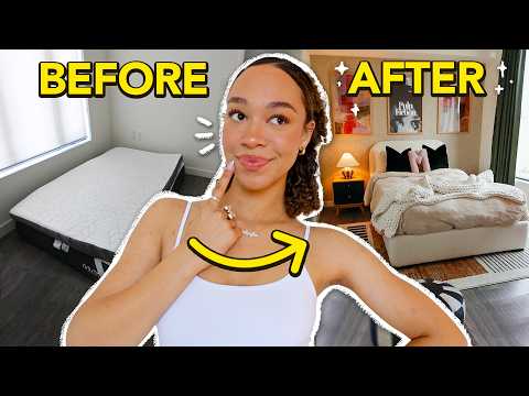 Transforming My Ugly Apartment Bedroom Into My Dream Room! (alone)