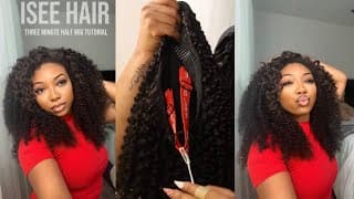 Three Minute Half-wig Tutorial *must Watch* Ft. Iseehair| Shalaya Dae
