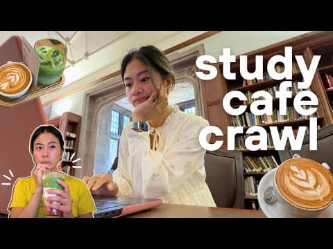 productive study cafe crawl ☕️✨ | cozy aesthetic student vlog