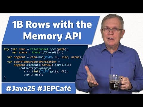 1b Rows With The Memory Api - Jep Cafe #25