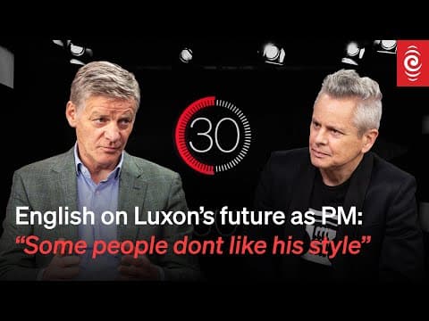 Sir Bill English On Luxon’s Leadership And Te Pati Māori | 30 With Guyon Espiner S4 Ep4 | Rnz