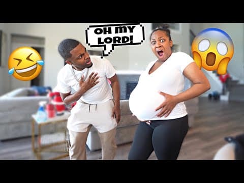 The Baby Bump Grew Huge Overnight!! *prank On Fiance*