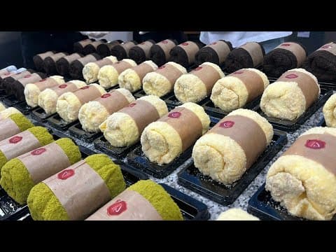 요즘 없어서 못먹는다는 신박한 케이크!? 나오면 품절되는 수건케이크 Making Popular Towel Cake - Korean Street Food