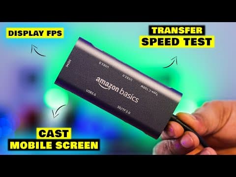 Amazon Basic Usb C Hub 7 In 1 Unboxing & Detailed Review | Speed Test, Display Output Fps & Otg Test