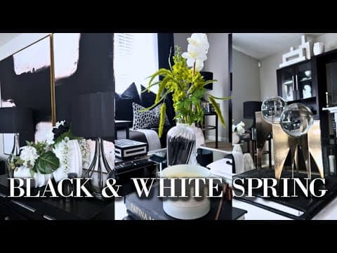 Elevate Your Living Room With Black And White Decor Ideas-spring Living Room Tour