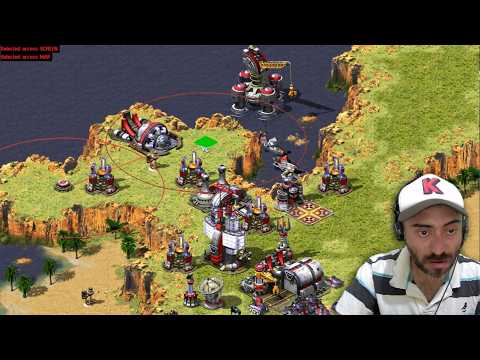 Intense Red Alert 2 Multiplayer | Germany Allies Vs 2 Ffa | Canyon Fodder Map