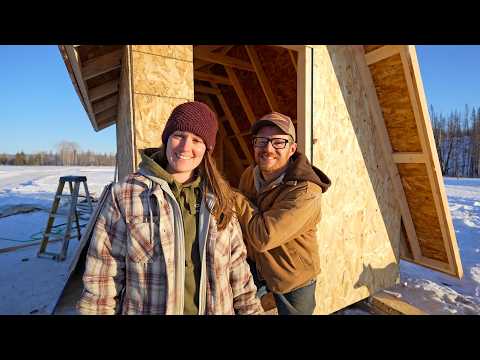 Off Grid Mobile Power Shed Roof | -23c Frozen Waterfalls