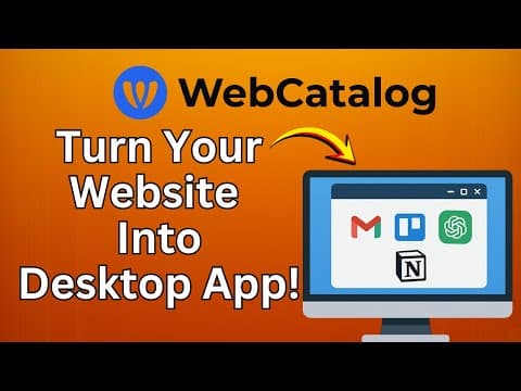 Turn Any Website Into A Desktop App With Webcatalog!
