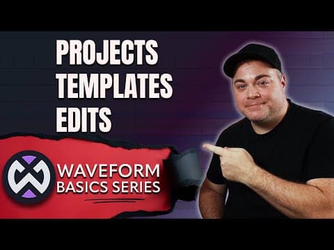 How To Create Projects, Edits, And Templates In Tracktion Waveform Free & Pro Tutorial