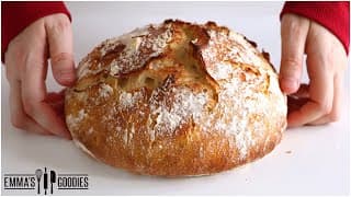 3 Ingredient No Knead Bread Without A Dutch Oven | Easy Bread Recipe