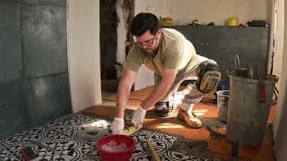 I Thought This Would Be Easier But I Was Wrong - Tiling Our Farmhouse Bathroom Part 2