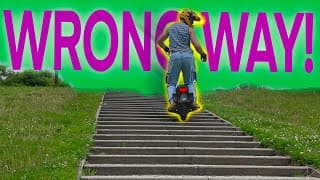 How To Ride Down Stairs Backwards On Euc