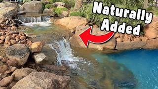 Building A Waterfall Near A Natural Lake In Africa