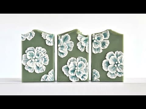 🎨 Brush Embroidery Piping Technique 💐 | Cold Process Soapmaking | Soap Challenge Club 🌿