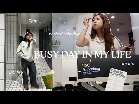 Busy Day In My Life💻 7am Productive Uni Life, Finals Week, Cafes & Cooking