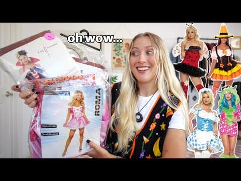 Trying Viral 2000s Vintage Deadstock Halloween Costumes