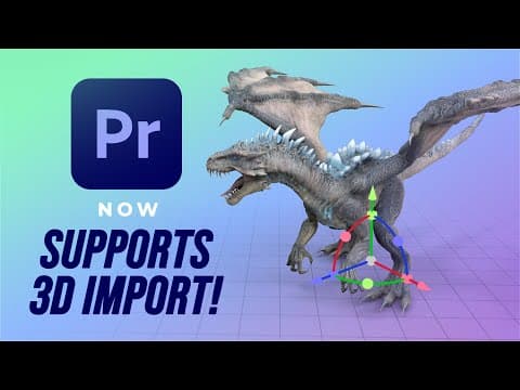 Import And Animate 3d Models Directly Into Premiere Pro!