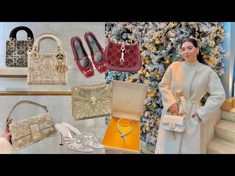 Last Minute Christmas Shopping, Decorating The Tree & London Holiday Lights 🎄✨dior, Lv, Gucci, Fendi