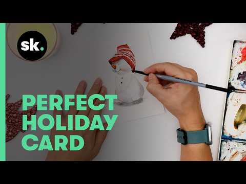 30 Days Of Holiday Gift Making | Day 30: Paint A Cozy Watercolor Snowman