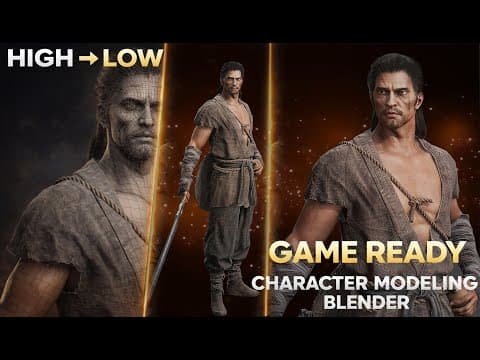 Game Ready Character Modeling - Blender 5.0 - Timelapse