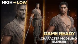 Game Ready Character Modeling - Blender 5.0 - Timelapse