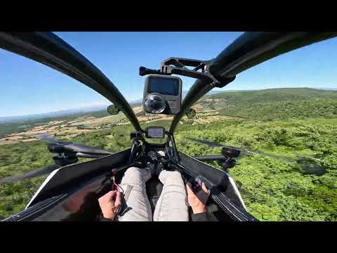 Jetson One - Single Seater Evtol Flying Above The Tuscan Hills - Uncut