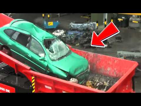 Most Satisfying Car Crushing & Shredding In Action! Powerful Monster Machines Destroy Everything!