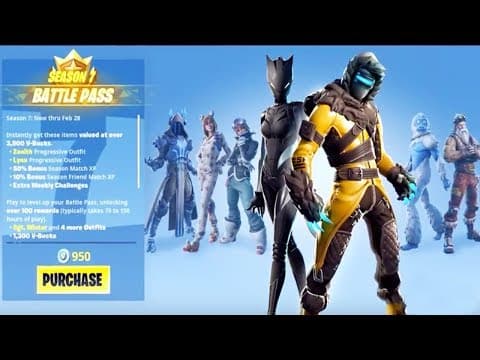 🔴 Fortnite Season 7 Battle Pass Live! (fortnite Battle Royale Season 7 Skins) Snow Gameplay!