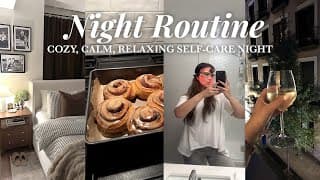 Cozy Night Routine💤🌙  Unwind With Me, Soothing Skincare Routine, Self-care & Relaxing Habits