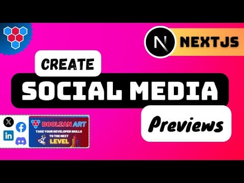 Create Social Media Previews With Nextjs 🚀
