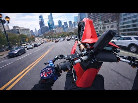 Wheelies Through The City On My New Electric Dirt Bike (pov)
