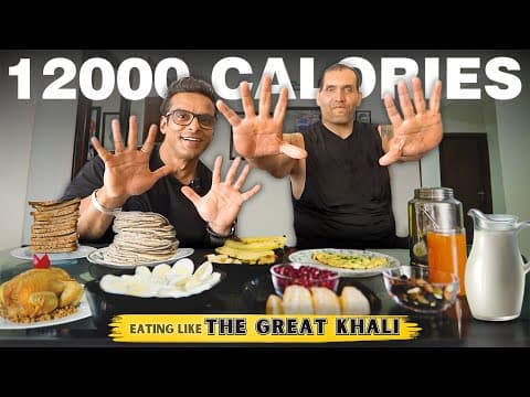 Eating Khali's 12000 Calorie Diet | 40 Chapatis And 5 Ltr Milk | Yatinder Singh