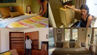 Home Update: New Sofa, Bathroom Cabinet, Entry Table, Bedroom Light, Blanket, & Shelf Rearranging