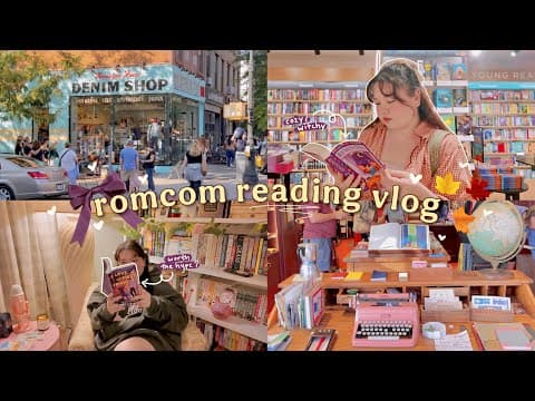 It's A 90s Romcom Fall ☕️📚 Cozy Romance Bookshopping & Reading Vlog