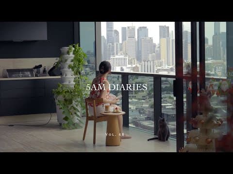 5am Diaries | Cozy Morning Making Mochi Soufflé Pancakes 🥞 | Simple Lunch, Relaxing Alone-time