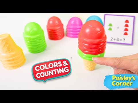 Best Toy Learning Videos For Toddlers -colors, First Words & Counting W/ Ice Cream | Toddler Videos