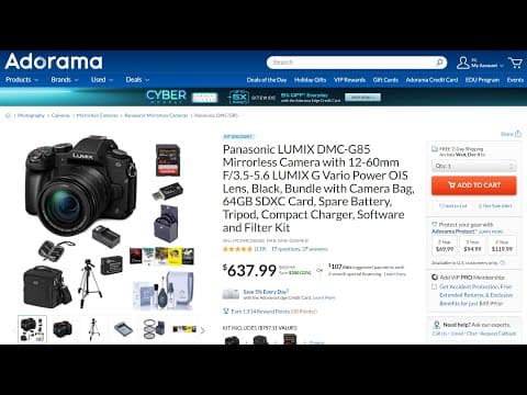 Adorama Lumix G85 Camera Bundle