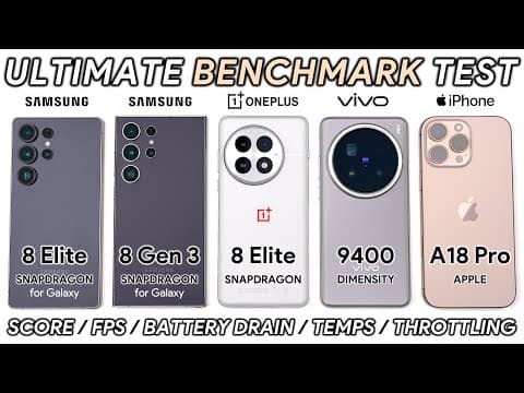 Samsung S25 Ultra Vs S24 Ultra Vs Oneplus 13 Vs Vivo X200 Pro Vs Iphone 16 Pro Max Benchmark Test