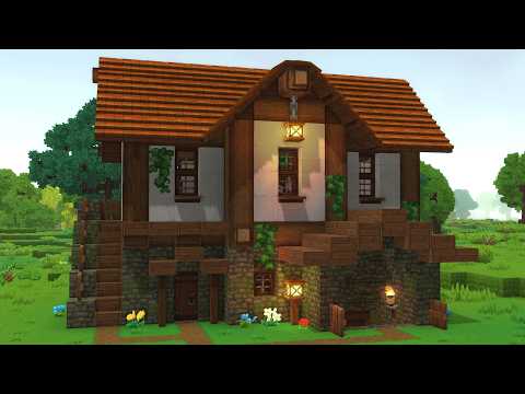 Hytale: How To Build A Starter House With Mine Entrance (tutorial)
