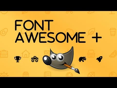 How To Add Free Font Awesome Icons To Gimp
